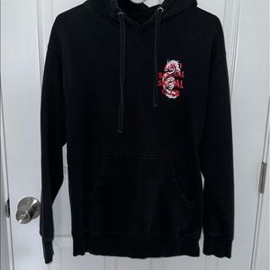 anti social social club: black garden grove hoodie